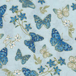 Blue Symphony by Greta Lynn for Benartex Fabric Symphony Butterfly- CM7790 Blue