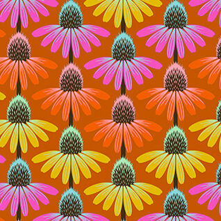 Anna Maria Textiles for Northcott Fabric Perennial Borders AMT13679V Echinacea