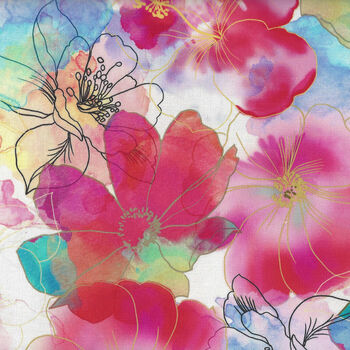 Artful Blooms by StudioRK Robert Kaufman SRKD22687226 Peony