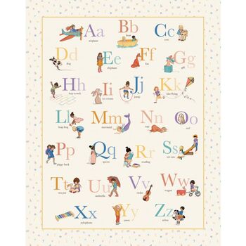 Belle + Boo Out To Play Panel for Michael Miller Fabrics DDC12232 A TO Z 
