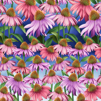 Blissful Blooms Digital by Color Principle for Henry Glass Fabric Patt356177