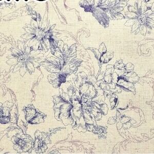 Cosmo Vintage Flower Japanese 80 Cotton 20 Linen AP42805 Blue