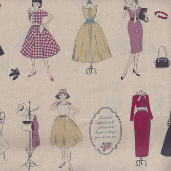 Couturiene Nippon Chuko Cotton Fabric CHU056 Design 2A Fashion