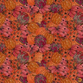 Faboolous by Sue Zipkin for Clothworks Y447736 Pumpkins Orange