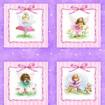 Fairy Garden by Nicola Mason for StudioE BQ6750 052 Panel 24 x 42 Multi 