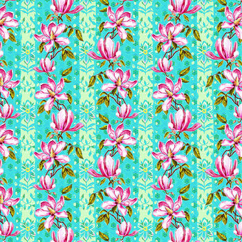 Festival by Odile Bailloeul for Free Spirit PWOB119 Blue Magnolias