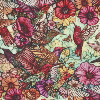 Flight Of Beauty  Humming Bird Harmony 1624040101Multi  Camelot Fabrics