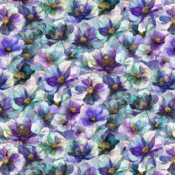 Flourish by Hoffman Spectrum Print X5625 091 Amethyst