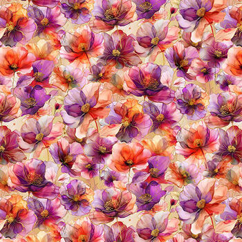 Flourish by Hoffman Spectrum Print X5625 384 Mimosa