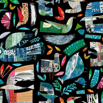 Flying South by Clare Youngs for Free Spirit PWCY001Midnight Flock Together 