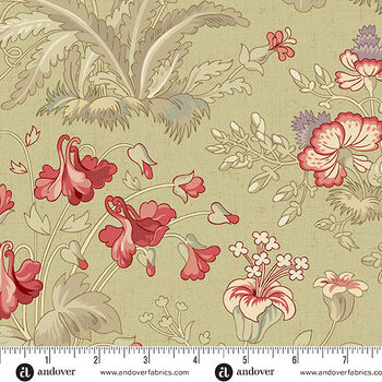 Forest Glen by Ren ee Nanneman for Andover Fabrics 10052V Celery Root