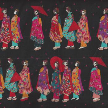 Geisha by Project Made In Japan Cotton KTS7078 Colour E Black