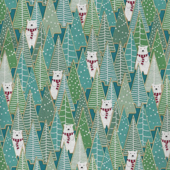 Gingerbread Lane by Modern Quilt Studio by Benartex 17242  81 Forest Moonlight