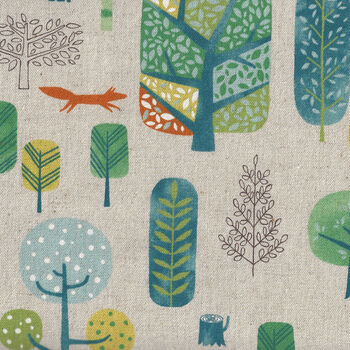 HOKUOU KIBUN Printed In Japan Cotton Linen Mix SK67003A Natural