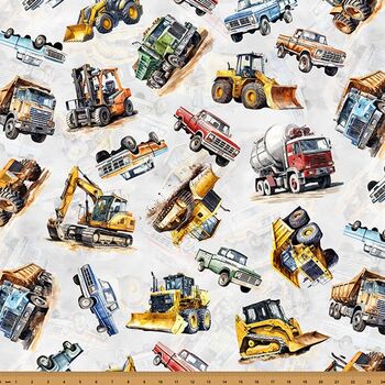 Hammer Down by Hoffman Spectrum Print HX5639 674 Light Grey 