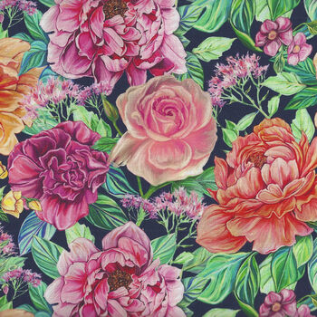 In Full Bloom by Free Spirit Fabrics Surface of Beauty PWSB006 Amber Bouquet Royale