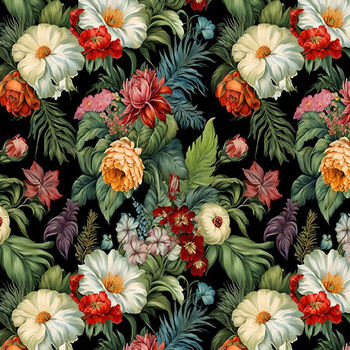 Island Bouquet by Hoffman Spectrum Digital Fabric X5672 713  Tropical