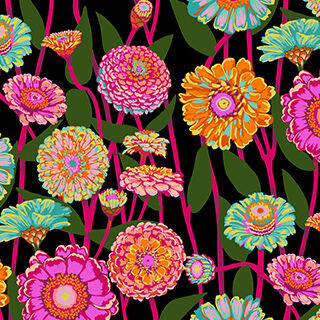 JUMPSTART by Anna Maria Parry Textiles AMT13199L Zinnia Show Colour Berry