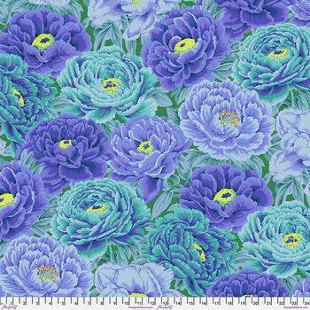 Kaffe Fassett Collective for Free Spirit PWPJ136Blue Pattern Tibetan Peony