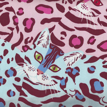 Kenyan Cat by ALEXANDER HENRY Fabrics 8801 Colour C Pink