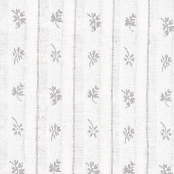 LaTaTe by Lab Talent Textile Jacquard 54 Wide J51010 Col Grey Thin Stripe Sprig