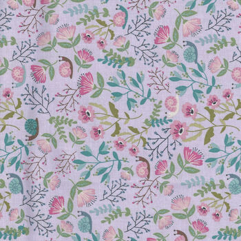 Le Petit Escargot by Lori Woods for Poppie Cotton SL26402 Hiding Out Lavender