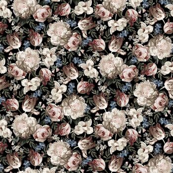 Midnight Floral by Chelsea Design Works for Studio E 108 Wide Back 8168 91 Black