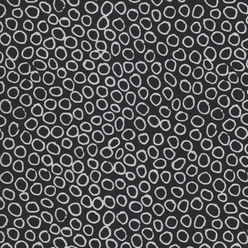 Monochroma Scribble Dot Black by Milvale Designs for KK Fabrics 504704