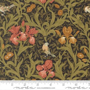 Morris Muse by Barbara Brackman for MODA Fabrics M13380 15 Charcoal