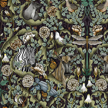 Mythic Forest MultiGray by BENARTEX STUDIO Item  17198W97Black 108 Wide