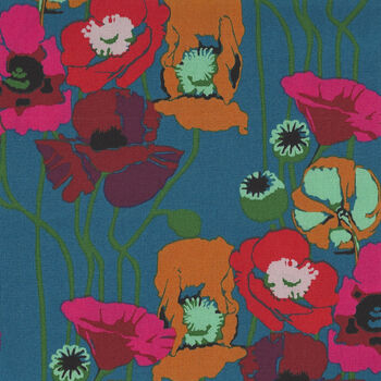Overdressed by Anna Maria Textiles AMT151 47L Pouring Poppies Paint