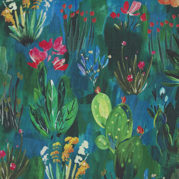 Painted Cactus Garden by Timeless Treasures Fabrics WestCD3858 Green