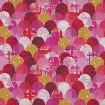 Painted Garden by Josephine Kimberling for FIGO Fabrics 9106056 Orange