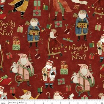 Riley Blake Designs Naughty or Nice C16260 Colour Red