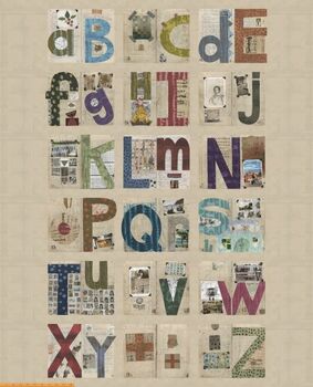 STUDIO ALPHABET Panel 52Length x 42Width by Marcia Derse 41788PX