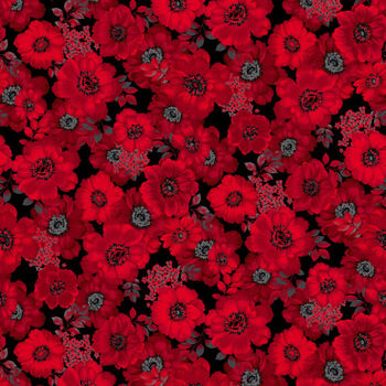 Scarlet Days And Nights by Color Principle for Henry Glass Patt3296 Col99
