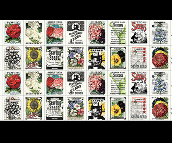 Sewing Seeds lll J Wecker Frisch for Riley Blake Seed Packets CD15683 Col Whit