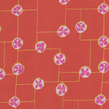 Summer Sun Floral Grid by Cloud 9 228818