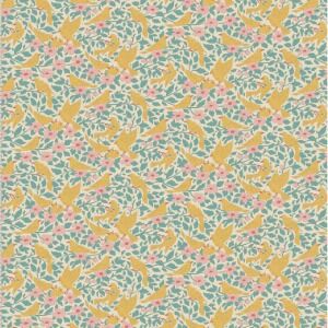 TILDA Songbird Cotton Fabric Ava Teal 100660