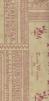 Threads That Bind by Blackbird Designs for MODA M28000 22 Sampler Red