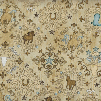 Unbridled for Quilting Treasures Fabric 164924694A Beige