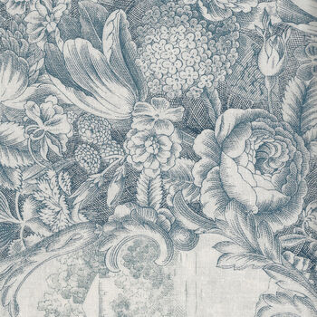 Yuwa Live Collection Made in Japan Cotton Design 819589 Colour 9 Toile Blue 