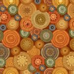 Crow-Mazing by Jan Mott - Henry Glass Fabrics - Patt. 3440 - Color 35 Rust.