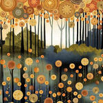Crow-Mazing by Jan Mott - Henry Glass Fabrics - Patt. 3445 - Color 38 Trees.