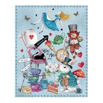 ALICE by Nutex Fabrics Panel 36"x 42" 81540 Col.105 Wonderland.