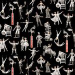 A Night At The Circus by Michael Miller DDC11968 - Black Circus Crew.