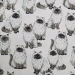 Agano by Sevenberry Japanese Fabric 66880 Colour 102 Cream Ragdoll Cats.