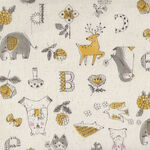 Animals by KOKKA of Japan Cotton Linen Blend LGA-16020 2A00 Cream.