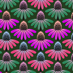 Anna Maria Textiles for Northcott Fabric Perennial Borders AMT136-78L Echinacea.