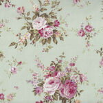 Antique Floral 100% Cotton by Cosmo Textiles AP41601 Color 1C Green.